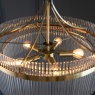 Marietta 5 Light Pendant – Antique Brass & Clear Glass Rods Marietta 5 Light Pendant – Antique Brass & Clear Glass Rods