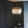 Marietta 5 Light Pendant – Antique Brass & Clear Glass Rods Marietta 5 Light Pendant – Antique Brass & Clear Glass Rods