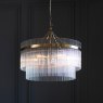 Marietta 5 Light Pendant – Antique Brass & Clear Glass Rods Marietta 5 Light Pendant – Antique Brass & Clear Glass Rods