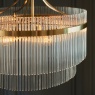Marietta 5 Light Pendant – Antique Brass & Clear Glass Rods Marietta 5 Light Pendant – Antique Brass & Clear Glass Rods