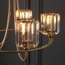 Berenice 5 Light Pendant Light Antique Brass and Faceted Glass Berenice 5 Light Pendant Light Antique Brass and Faceted Glass