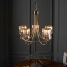 Berenice 5 Light Pendant Light Antique Brass and Faceted Glass Berenice 5 Light Pendant Light Antique Brass and Faceted Glass