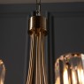 Berenice 5 Light Pendant Light Antique Brass and Faceted Glass Berenice 5 Light Pendant Light Antique Brass and Faceted Glass