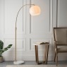 Otto Floor Lamp Antique Brass & Gloss White Otto Floor Lamp Antique Brass & Gloss White