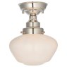 Camberley Ceiling Light Bright Nickel with Opal Glass Camberley Ceiling Light Bright Nickel with Opal Glass
