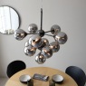Oscar Pendant Light Black with Smoked Glass Oscar Pendant Light Black with Smoked Glass