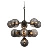 Oscar Pendant Light Black with Smoked Glass