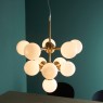 Oscar Pendant Light Brushed Gold with Gloss White Glass Oscar Pendant Light Brushed Gold with Gloss White Glass