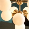 Oscar Pendant Light Brushed Gold with Gloss White Glass Oscar Pendant Light Brushed Gold with Gloss White Glass