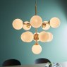 Oscar Pendant Light Brushed Gold with Gloss White Glass Oscar Pendant Light Brushed Gold with Gloss White Glass