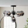 Oscar Ceiling Light Black with Smoked Glass Oscar Ceiling Light Black with Smoked Glass