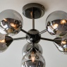 Oscar Ceiling Light Black with Smoked Glass Oscar Ceiling Light Black with Smoked Glass