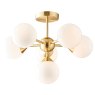Oscar Ceiling Light Brushed Gold with Gloss White Glass Oscar Ceiling Light Brushed Gold with Gloss White Glass