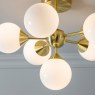 Oscar Ceiling Light Brushed Gold with Gloss White Glass Oscar Ceiling Light Brushed Gold with Gloss White Glass