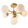 Oscar Ceiling Light Brushed Gold with Gloss White Glass Oscar Ceiling Light Brushed Gold with Gloss White Glass