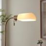 Pharmacy Floor Lamp Antique Brass with Opal Shade Pharmacy Floor Lamp Antique Brass with Opal Shade