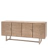 Gallery Direct Craft 4 Door Smoked Sideboard Gallery Direct Craft 4 Door Smoked Sideboard