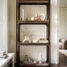Thorpe Metal and Glass Shelving Unit
