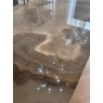 BONTEMPI Millenium XXL table 300 x 120cms in a Glossy Choco Supermarble top and Aged Bronzed Legs BONTEMPI Millenium XXL table 300 x 120cms in a Glossy Choco Supermarble top and Aged Bronzed Legs
