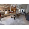 BONTEMPI Millenium XXL table 300 x 120cms in a Glossy Choco Supermarble top and Aged Bronzed Legs