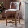 Tarnby Brown Leather Bar Stool