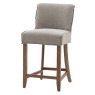 Tarnby Grey Linen Bar Stool