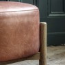 Tindon Vintage Brown Leather Footstool Tindon Vintage Brown Leather Footstool