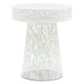 Murano Side Table, White Murano Side Table, White