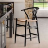 Whitney Black Bar Stool Whitney Black Bar Stool