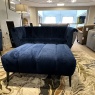 Ausha 3, 2 seater & square footstool in fabric