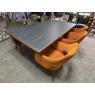 AGATONE 2M EXTENDING DINING TABLE WITH 6 X SYROS CHAIRS
