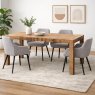 Iowa 200cm Dining Table + 4 Ivorra Grey Dining Chairs Iowa 200cm Dining Table + 4 Ivorra Grey Dining Chairs