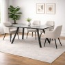 Toronto Extending Table + 4 Fifi Fabric Dining Chairs (Fabric 4) Toronto Extending Table + 4 Fifi Fabric Dining Chairs (Fabric 4)