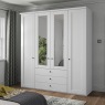 Wiemann Linate 200cm 4 Wood 2 Mirror Door 3 Drawer Wardrobe Wiemann Linate 200cm 4 Wood 2 Mirror Door 3 Drawer Wardrobe