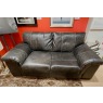 Mountback 2 seater leather sofa-Dakar leather grade