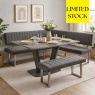 Tanaro Compact Dining Table Set with RHF Corner Bench and Low Bench