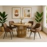 Voss Round Dining Table and 4 Ivorra Dining Chairs (Brown) Voss Round Dining Table and 4 Ivorra Dining Chairs (Brown)