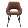 Voss Round Dining Table and 4 Ivorra Dining Chairs (Brown) Voss Round Dining Table and 4 Ivorra Dining Chairs (Brown)
