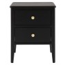 Acton Black 2 Drawer Bedside