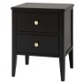 Acton Black 2 Drawer Bedside Acton Black 2 Drawer Bedside