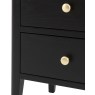 Acton Black 2 Drawer Bedside Acton Black 2 Drawer Bedside