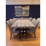 EZRA DINING TABLE WITH 6 X HARPER CHAIRS & MAVERICK 4 DOOR SIDEBOARD