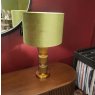 Green frosted pleated glass table lamp 57cm