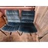 FAITH CHAIRS TEAL VELVET SET OF 2