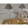 NICKEL FINISH CANDLESTICK TABLE LAMPS