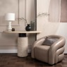 Cascade Leather Swivel Chair- Taupe Cascade Leather Swivel Chair- Taupe