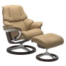 Stressless Reno Medium Signature Chair & Stool - Promo Stressless Reno Medium Signature Chair & Stool - Promo