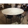 KARTELL GLOSSY OVAL TABLE WITH 4 X MASTERS CHAIRS BLACK KARTELL GLOSSY OVAL TABLE WITH 4 X MASTERS CHAIRS BLACK