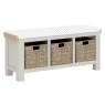 Harbour Stone Grey Storage Bench without Cushion