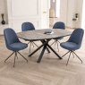 Giza Ceramic Extending Dining Table & 4 Milford Swivel Chair Giza Ceramic Extending Dining Table & 4 Milford Swivel Chair